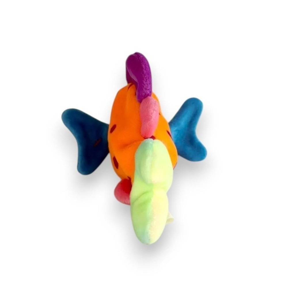 Lips the Fish Ty Beanie Baby | Neon Reef Drifter | Mint Heart Tag - Picture 6 of 6